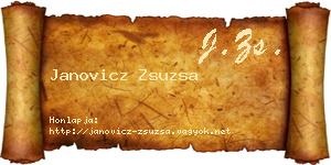 Janovicz Zsuzsa névjegykártya
